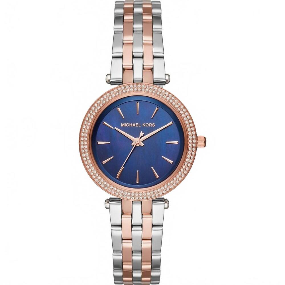 NEW SWAROVSKI women's classica asymmetric watch in white / gold